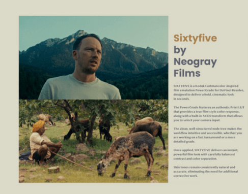 SIXTYFIVE - Eastmancolor Inspired Film Emulation PowerGrade